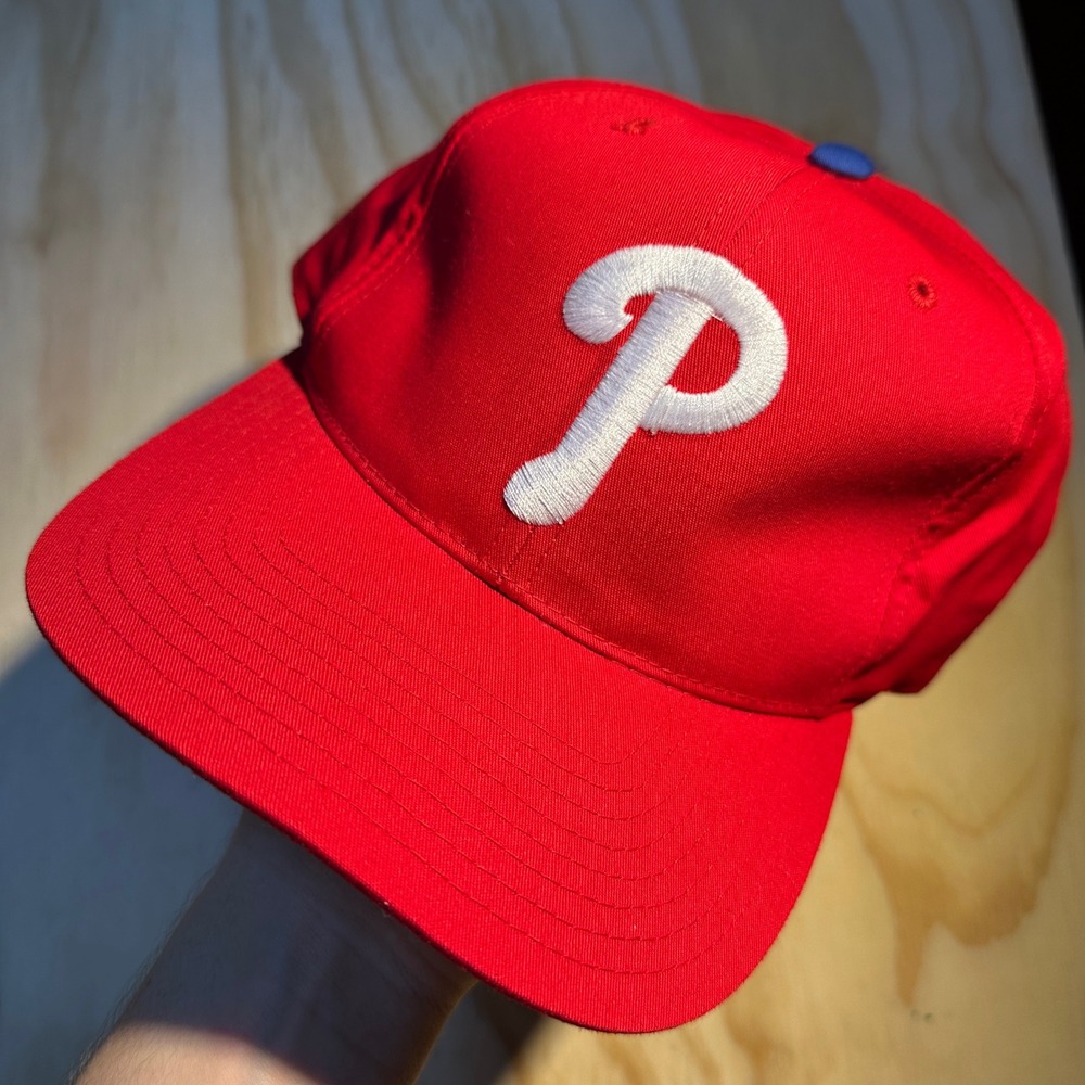 American Needle Philadelphia Phillies Red Snapback Hat Mens MLB Baseball Cap
